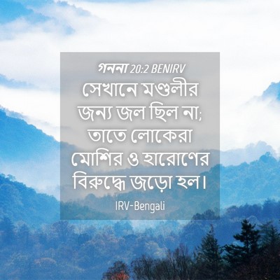 Picture 04 - গননা 20:2 BENIRV - সেখানে মণ্ডলীর - Bible Verse Picture