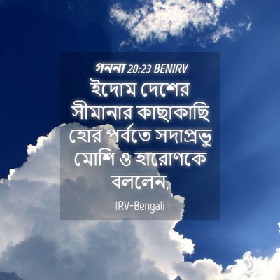 Picture 04 - গননা 20:23 BENIRV - ইদোম দেশের - Bible Verse Picture
