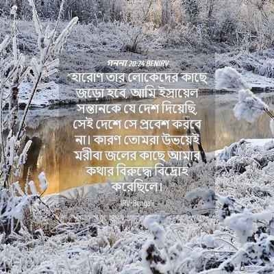 Picture 04 - গননা 20:24 BENIRV - “হারোণ তার - Bible Verse Picture