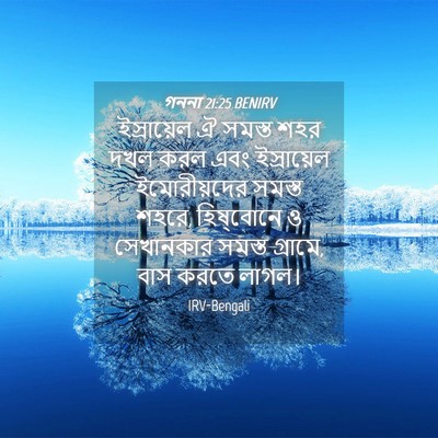 Picture 04 - গননা 21:25 BENIRV - ইস্রায়েল ঐ সমস্ত - Bible Verse Picture