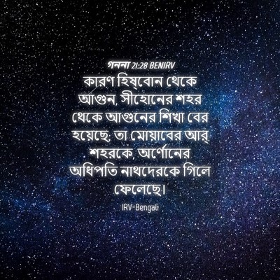 Picture 04 - গননা 21:28 BENIRV - কারণ হিষ্‌বোন - Bible Verse Picture