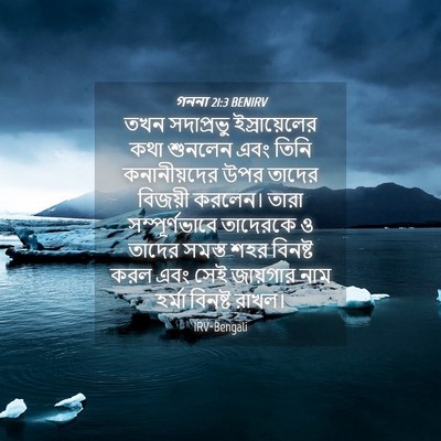 Picture 04 - গননা 21:3 BENIRV - তখন সদাপ্রভু - Bible Verse Picture