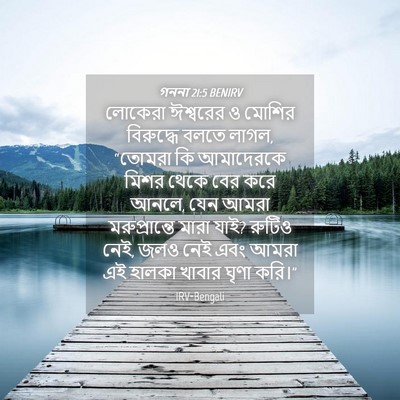 Picture 04 - গননা 21:5 BENIRV - লোকেরা ঈশ্বরের ও - Bible Verse Picture