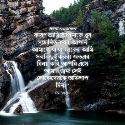 Picture 04 - গননা 22:17 BENIRV - কারণ আমি আপনাকে - Bible Verse Picture
