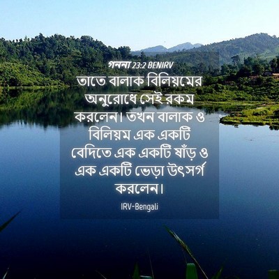 Picture 04 - গননা 23:2 BENIRV - তাতে বালাক - Bible Verse Picture