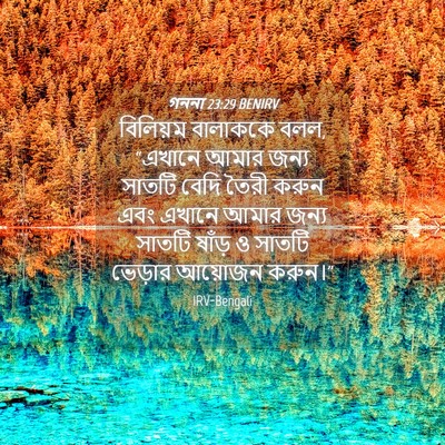 Picture 04 - গননা 23:29 BENIRV - বিলিয়ম বালাককে - Bible Verse Picture