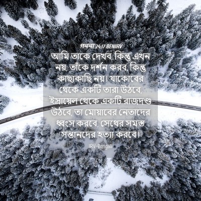 Picture 04 - গননা 24:17 BENIRV - আমি তাকে দেখব, - Bible Verse Picture