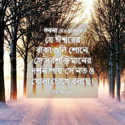 Picture 04 - গননা 24:4 BENIRV - যে ঈশ্বরের - Bible Verse Picture
