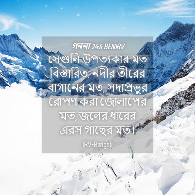 Picture 04 - গননা 24:6 BENIRV - সেগুলি উপত্যকার - Bible Verse Picture