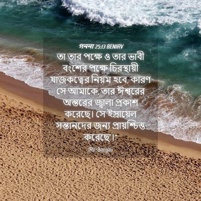 Picture 04 - গননা 25:13 BENIRV - তা তার পক্ষে ও তার - Bible Verse Picture
