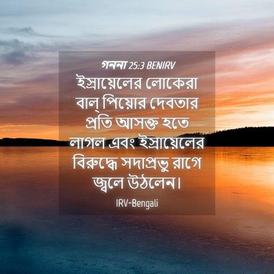 Picture 04 - গননা 25:3 BENIRV - ইস্রায়েলের - Bible Verse Picture