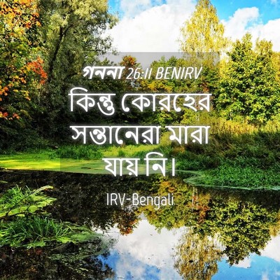 Picture 04 - গননা 26:11 BENIRV - কিন্তু কোরহের - Bible Verse Picture