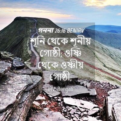 Picture 04 - গননা 26:16 BENIRV - শূনি থেকে শূনীয় - Bible Verse Picture