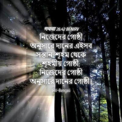 Picture 04 - গননা 26:42 BENIRV - নিজেদের গোষ্ঠী - Bible Verse Picture