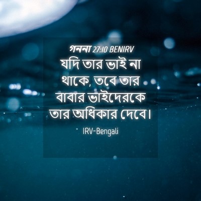 Picture 04 - গননা 27:10 BENIRV - যদি তার ভাই না - Bible Verse Picture