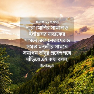 Picture 04 - গননা 27:2 BENIRV - তারা মোশির সামনে ও - Bible Verse Picture