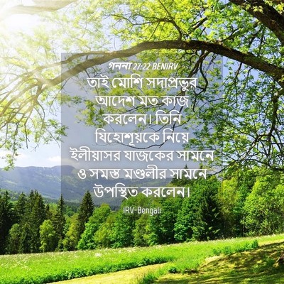 Picture 04 - গননা 27:22 BENIRV - তাই মোশি - Bible Verse Picture