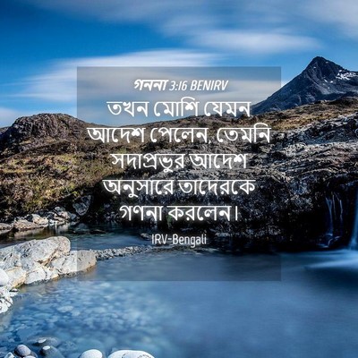 Picture 04 - গননা 3:16 BENIRV - তখন মোশি যেমন আদেশ - Bible Verse Picture