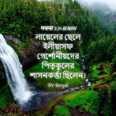 Picture 04 - গননা 3:24 BENIRV - লায়েলের ছেলে - Bible Verse Picture