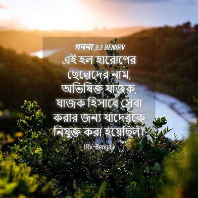 Picture 04 - গননা 3:3 BENIRV - এই হল হারোণের - Bible Verse Picture