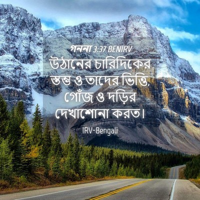 Picture 04 - গননা 3:37 BENIRV - উঠানের চারিদিকের - Bible Verse Picture