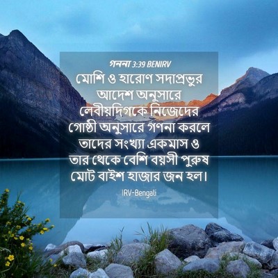 Picture 04 - গননা 3:39 BENIRV - মোশি ও হারোণ - Bible Verse Picture