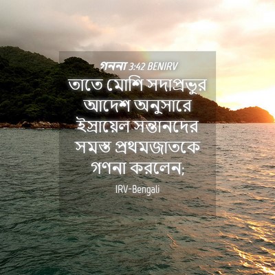 Picture 04 - গননা 3:42 BENIRV - তাতে মোশি - Bible Verse Picture