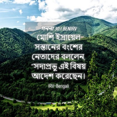 Picture 04 - গননা 30:1 BENIRV - মোশি ইস্রায়েল - Bible Verse Picture