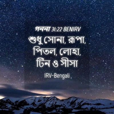 Picture 04 - গননা 31:22 BENIRV - শুধু সোনা, রূপা, - Bible Verse Picture