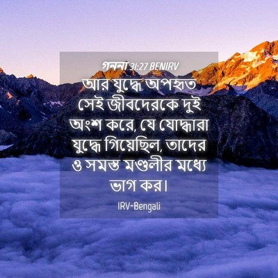 Picture 04 - গননা 31:27 BENIRV - আর যুদ্ধে অপহৃত - Bible Verse Picture