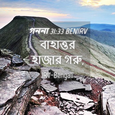 Picture 04 - গননা 31:33 BENIRV - বাহাত্তর হাজার - Bible Verse Picture