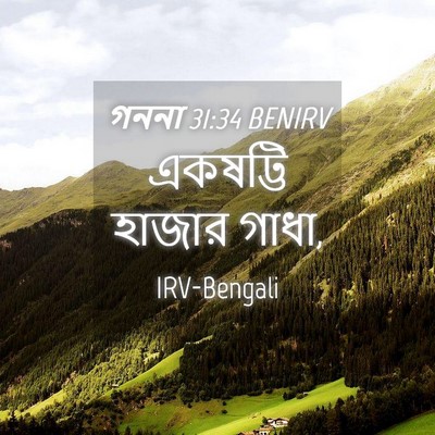 Picture 04 - গননা 31:34 BENIRV - একষট্টি হাজার - Bible Verse Picture