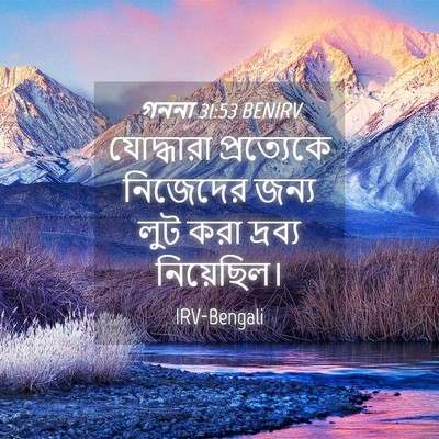 Picture 04 - গননা 31:53 BENIRV - যোদ্ধারা - Bible Verse Picture