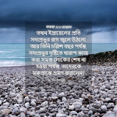 Picture 04 - গননা 32:13 BENIRV - তখন ইস্রায়েলের - Bible Verse Picture