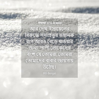 Picture 04 - গননা 32:14 BENIRV - আর দেখ, - Bible Verse Picture