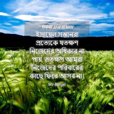 Picture 04 - গননা 32:18 BENIRV - ইস্রায়েল - Bible Verse Picture