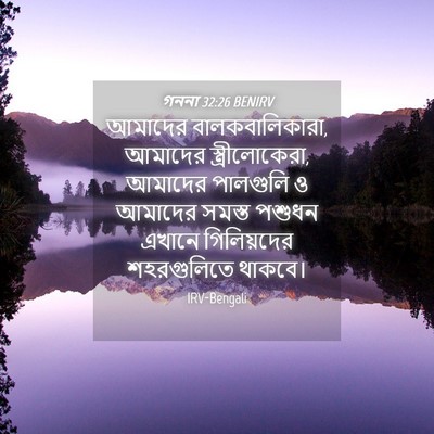 Picture 04 - গননা 32:26 BENIRV - আমাদের - Bible Verse Picture