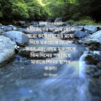 Picture 04 - গননা 33:8 BENIRV - হহীরোতের সামনে - Bible Verse Picture