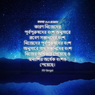 Picture 04 - গননা 34:14 BENIRV - কারণ নিজেদের - Bible Verse Picture