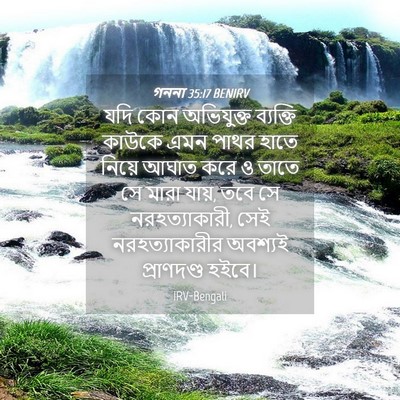 Picture 04 - গননা 35:17 BENIRV - যদি কোন অভিযুক্ত - Bible Verse Picture
