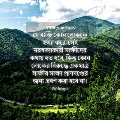 Picture 04 - গননা 35:30 BENIRV - যে ব্যক্তি কোন - Bible Verse Picture