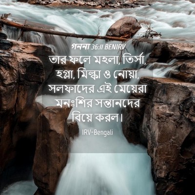 Picture 04 - গননা 36:11 BENIRV - তার ফলে মহলা, - Bible Verse Picture