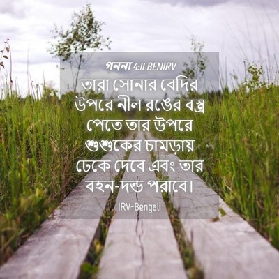 Picture 04 - গননা 4:11 BENIRV - তারা সোনার বেদির - Bible Verse Picture