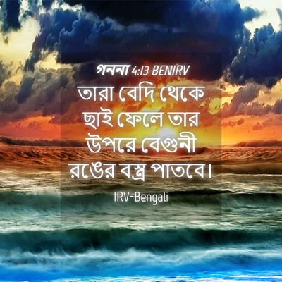 Picture 04 - গননা 4:13 BENIRV - তারা বেদি থেকে ছাই - Bible Verse Picture