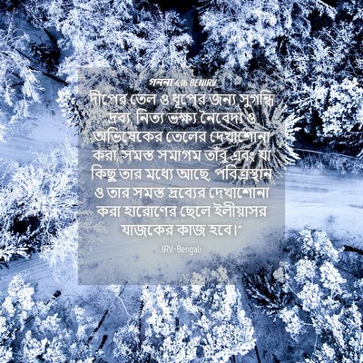 Picture 04 - গননা 4:16 BENIRV - দীপের তেল ও ধূপের - Bible Verse Picture