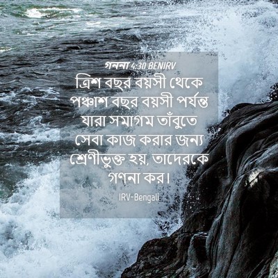 Picture 04 - গননা 4:30 BENIRV - ত্রিশ বছর বয়সী - Bible Verse Picture
