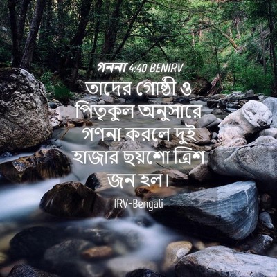 Picture 04 - গননা 4:40 BENIRV - তাদের গোষ্ঠী ও - Bible Verse Picture