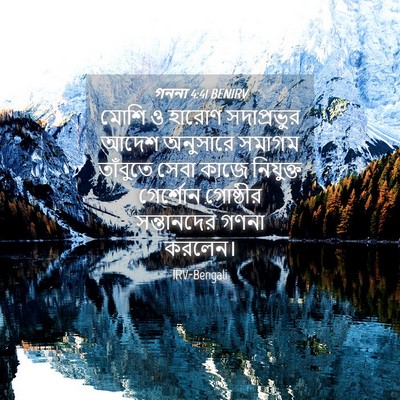 Picture 04 - গননা 4:41 BENIRV - মোশি ও হারোণ - Bible Verse Picture