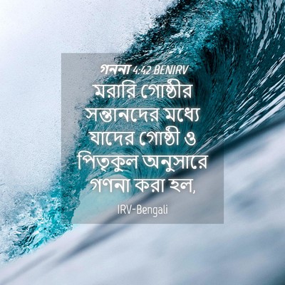 Picture 04 - গননা 4:42 BENIRV - মরারি গোষ্ঠীর - Bible Verse Picture