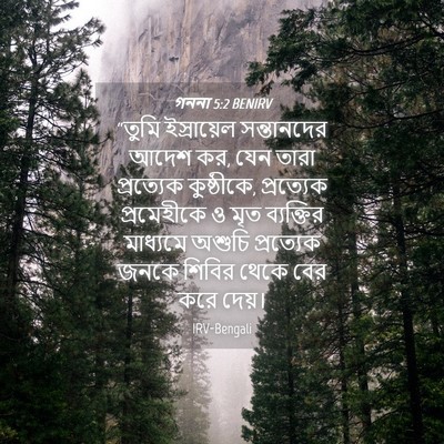 Picture 04 - গননা 5:2 BENIRV - “তুমি ইস্রায়েল - Bible Verse Picture